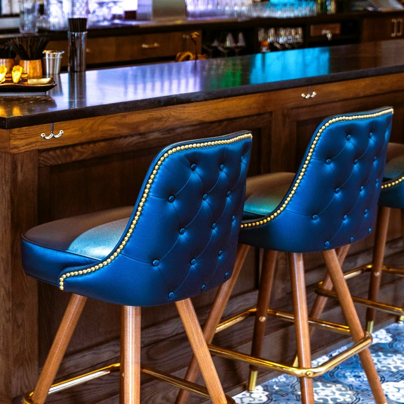 Nail Head Tufted Bar Stool