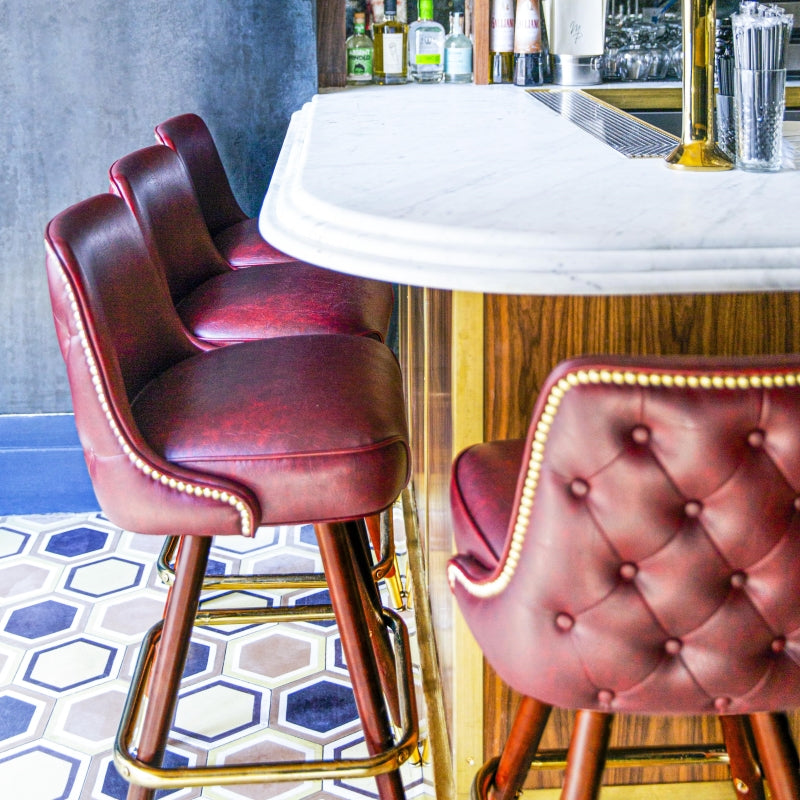 Nail Head Tufted Bar Stool