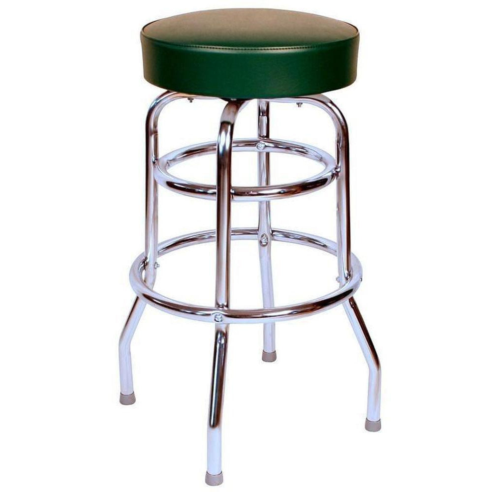 Double ring bar discount stool with back