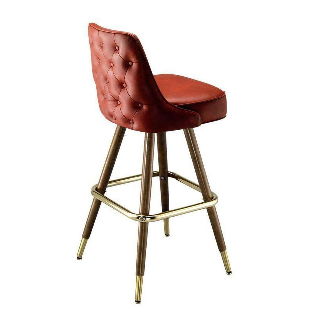 Tufted leather bar deals stools