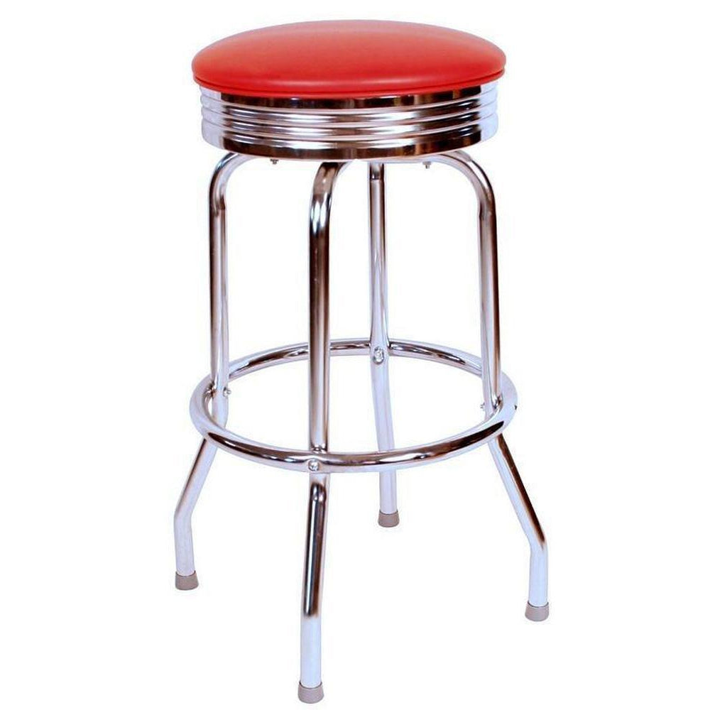 Single Ring Bar Stool with a Decorative Chrome Side – Richardson Seating