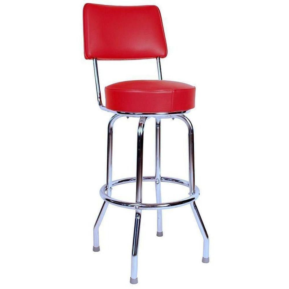 Single Ring Bar Stool with Back